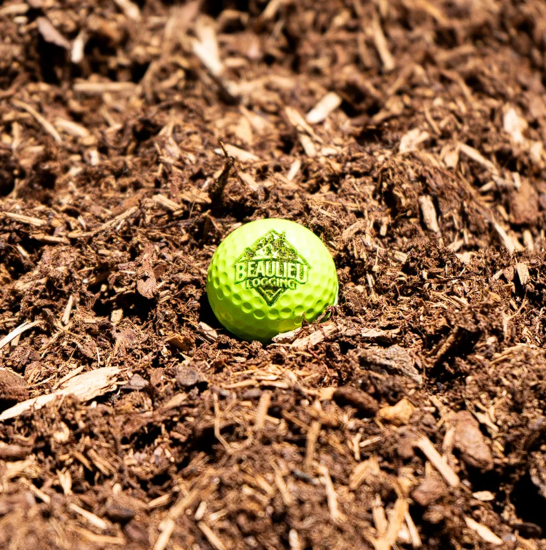 Natural mulch at Beaulieu Logging yard, Lyman Maine