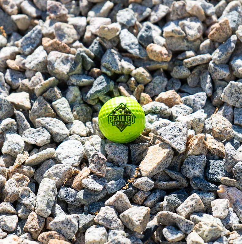 3/4 crushed stone at Beaulieu Logging yard, Lyman Maine
